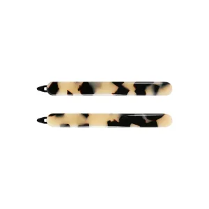 Classic Large Light Tortoiseshell Hair Clip Set