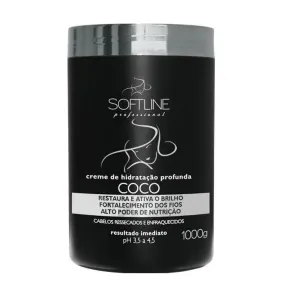 Coconut Dry Brittle Hair Mousturizing Strenghtening Shine Mask 1Kg - Soft Line