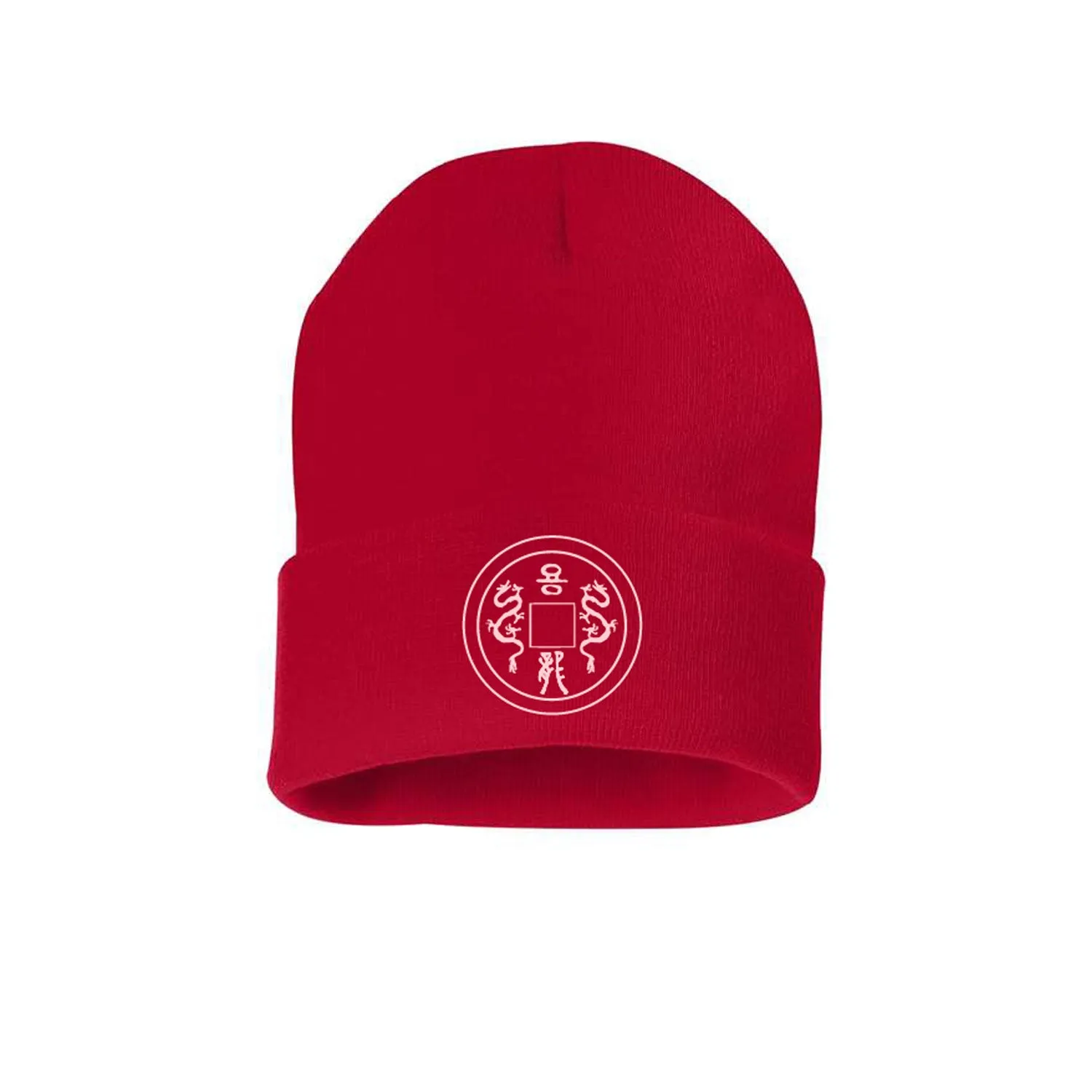 Coin of Dragon Embroidered Knitted Beanie