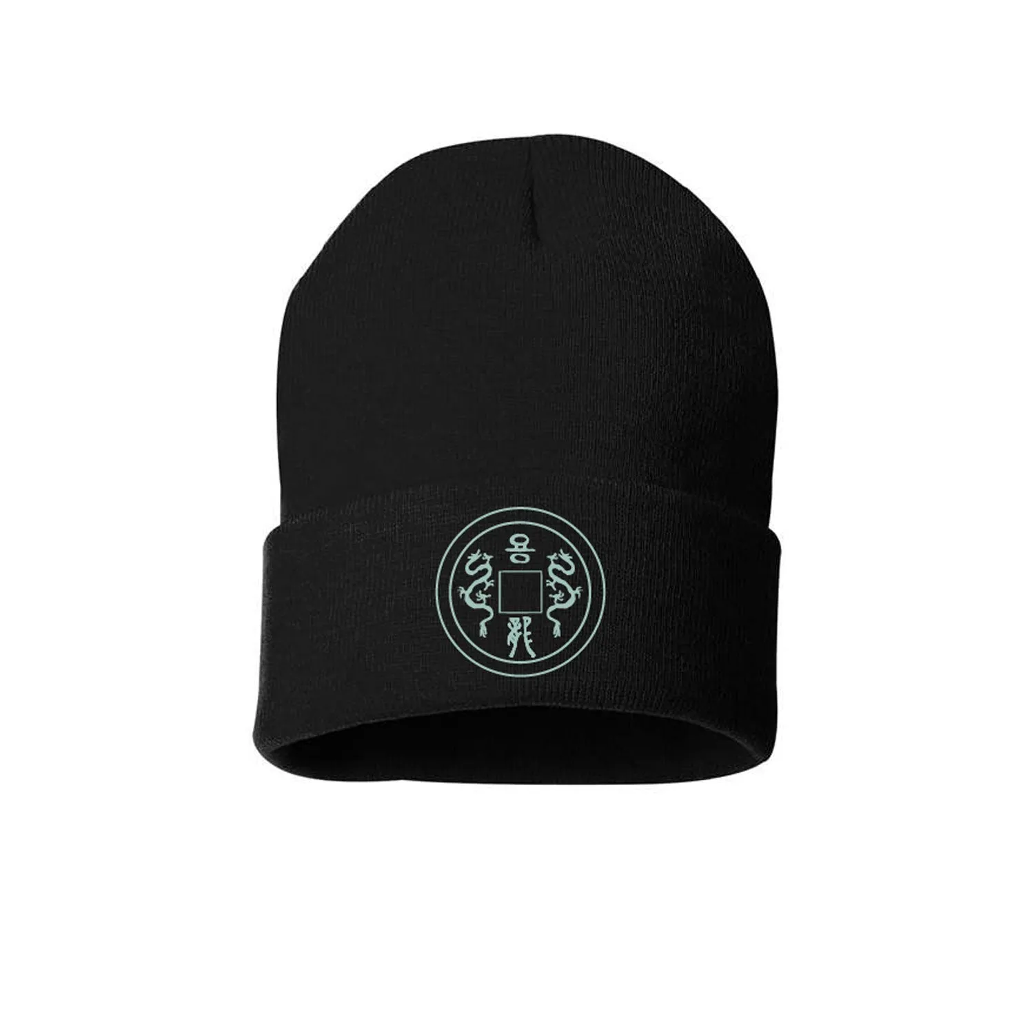 Coin of Dragon Embroidered Knitted Beanie