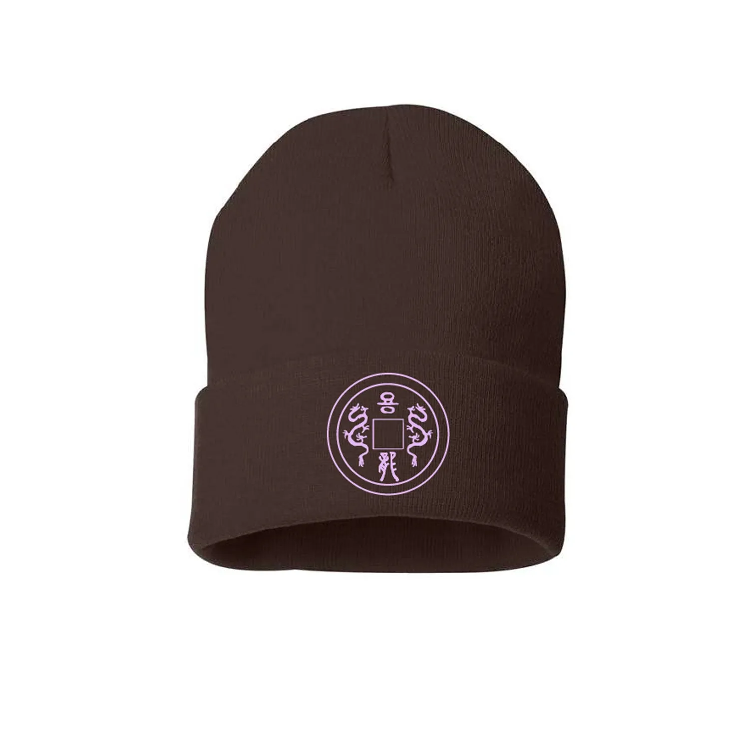 Coin of Dragon Embroidered Knitted Beanie
