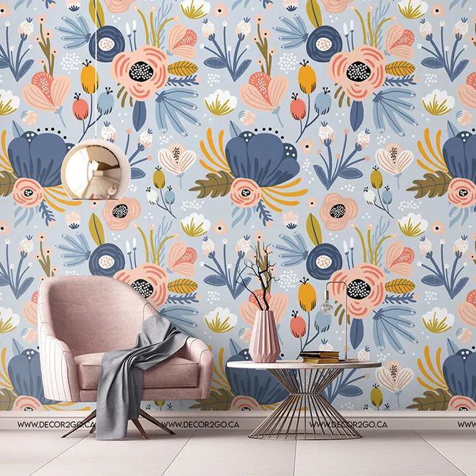 Colouring Book Garden Wallpaper Mural
