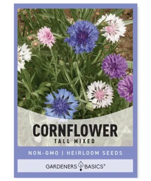 Cornflower (Bachelor Button) Tall Mixed Seeds