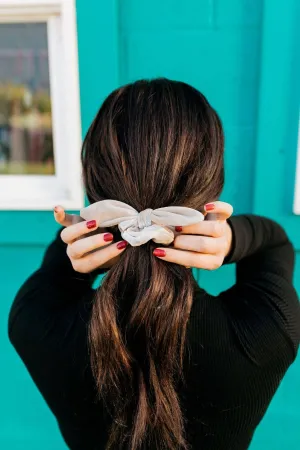 Cream Velvet Scrunchie