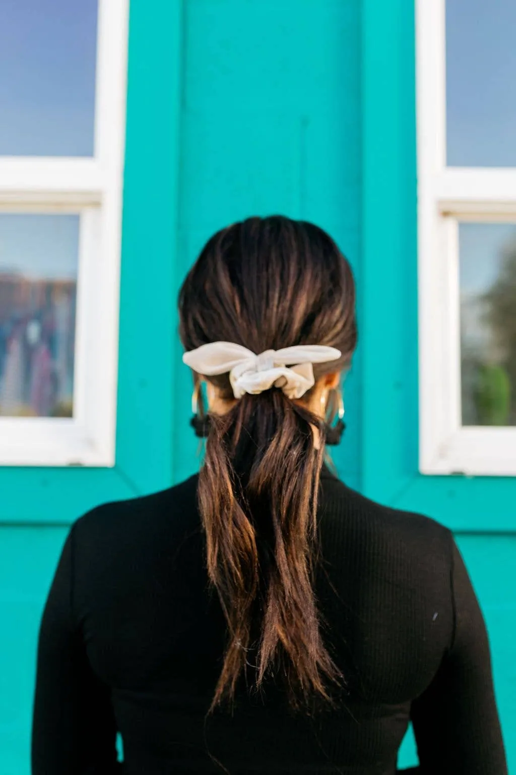 Cream Velvet Scrunchie