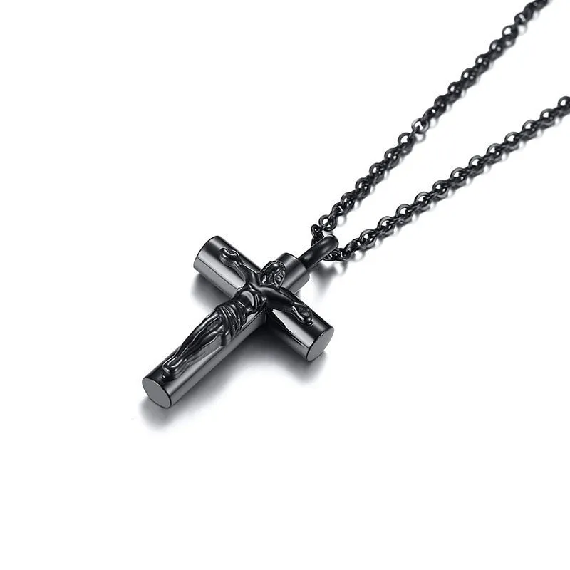 Crucifix Cremation Necklace