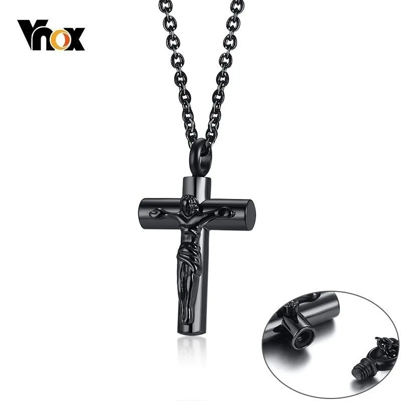 Crucifix Cremation Necklace