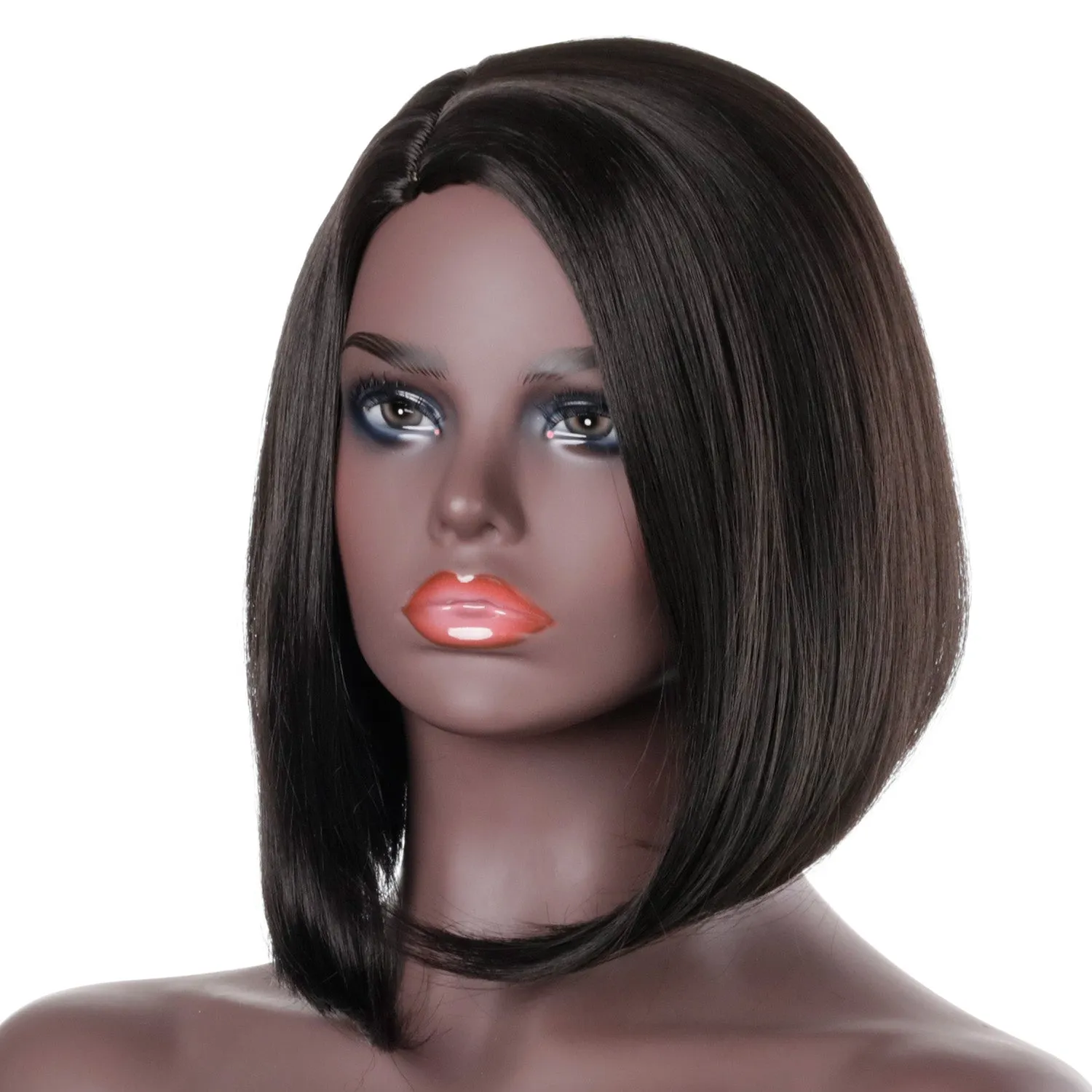 Debra | Black Medium Straight Synthetic Hair Wig