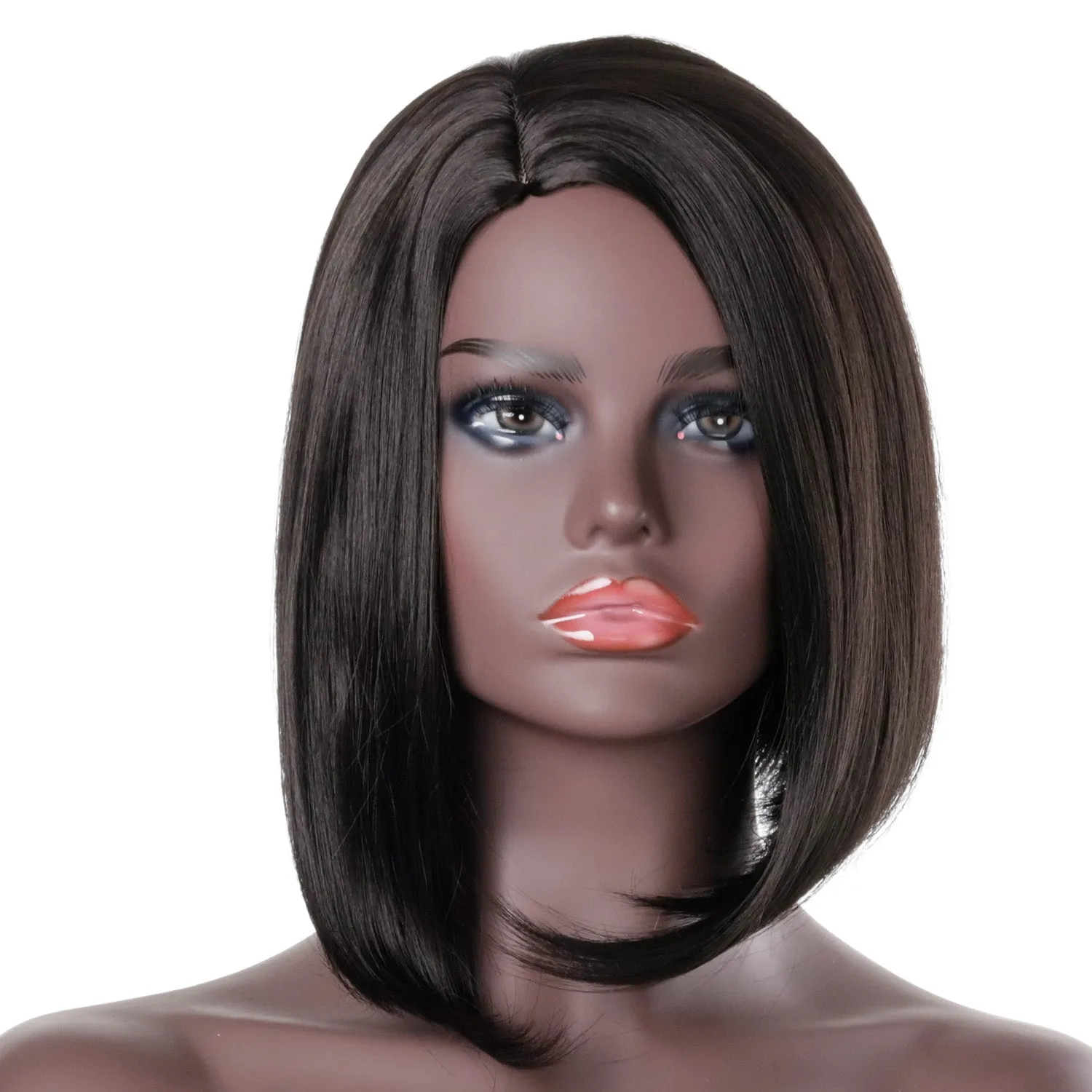 Debra | Black Medium Straight Synthetic Hair Wig