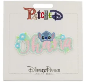 Disney Patched Stitch Ohana Flowers Embroidered Patch