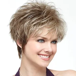 Elisa | Blonde Short Pixie Cut Wavy Synthetic Hair Wig