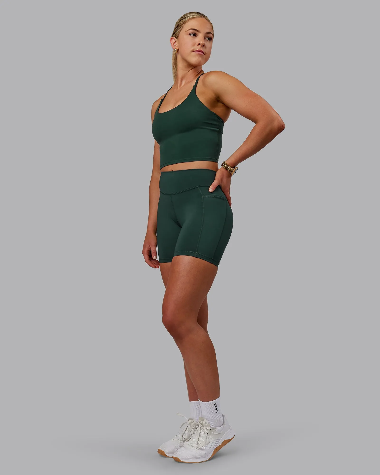 Elite Mid Short Leggings - Vital Green