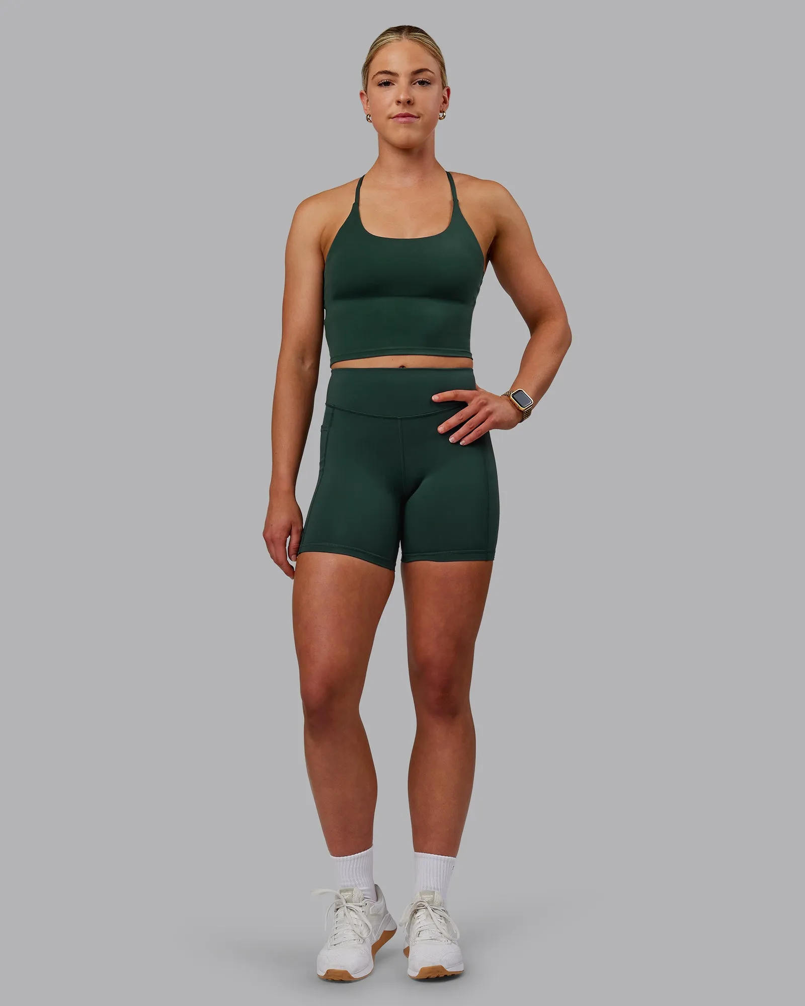 Elite Mid Short Leggings - Vital Green
