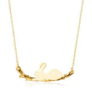 Enamel Bunny Rabbit Chain Necklace