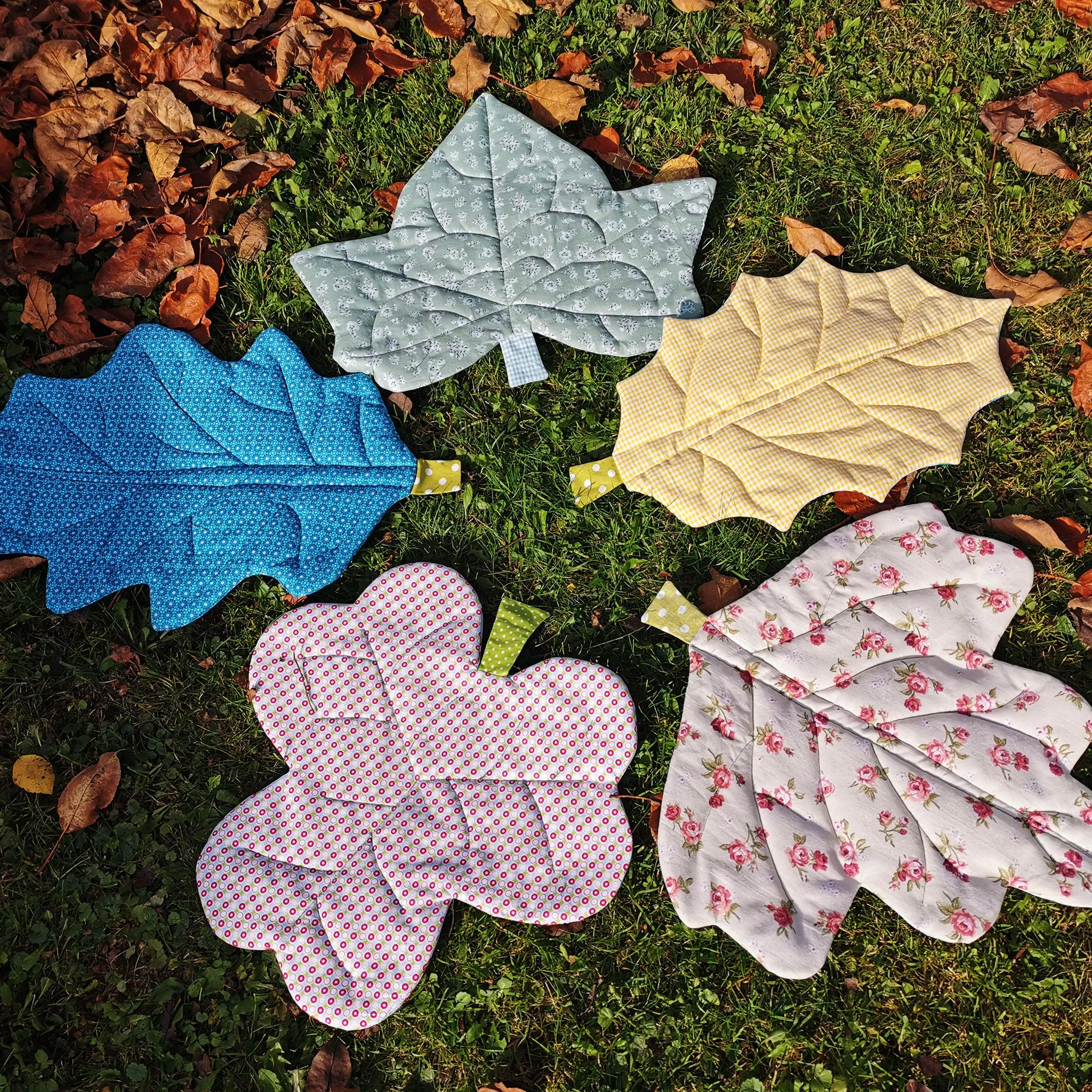 Euro Leaf Sewing Patterns BUNDLE ~ 5 leaf shapes in ALL sizes