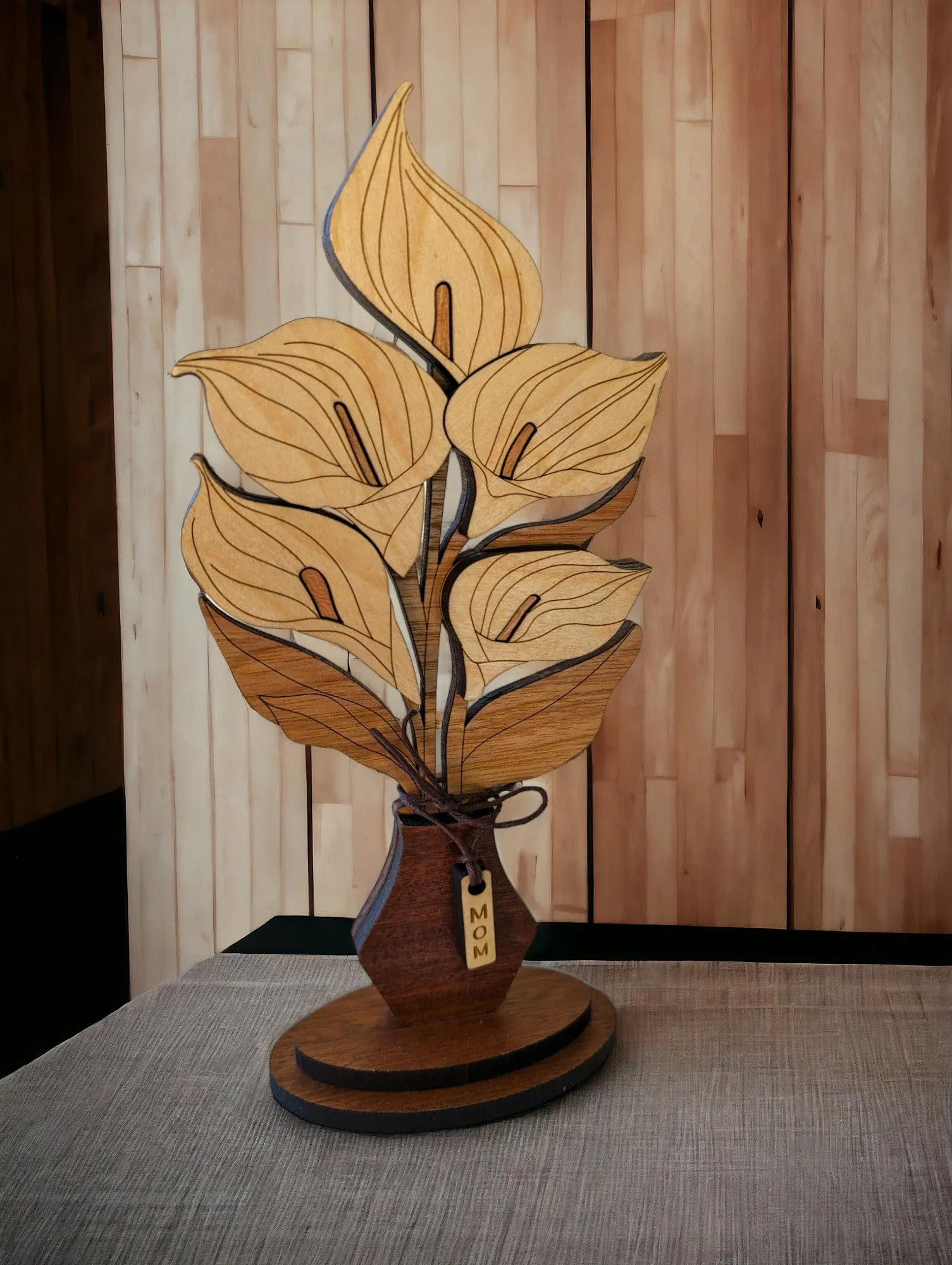 Everlasting Blooms: Handcrafted Wooden Floral Bouquets with personalization options