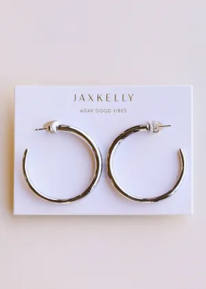 Everyday Silver Hoop Earrings - Large