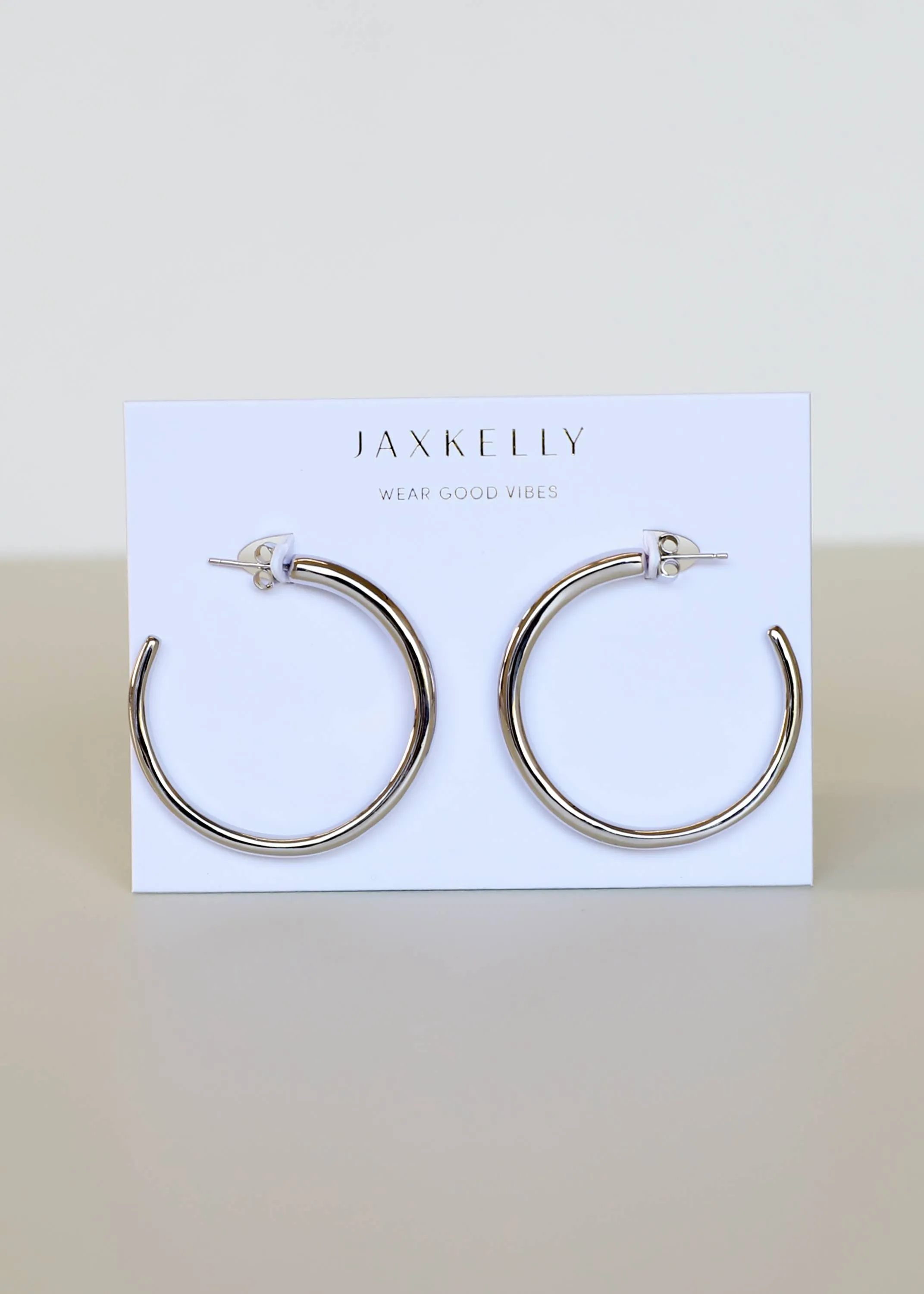 Everyday Silver Hoop Earrings - Large