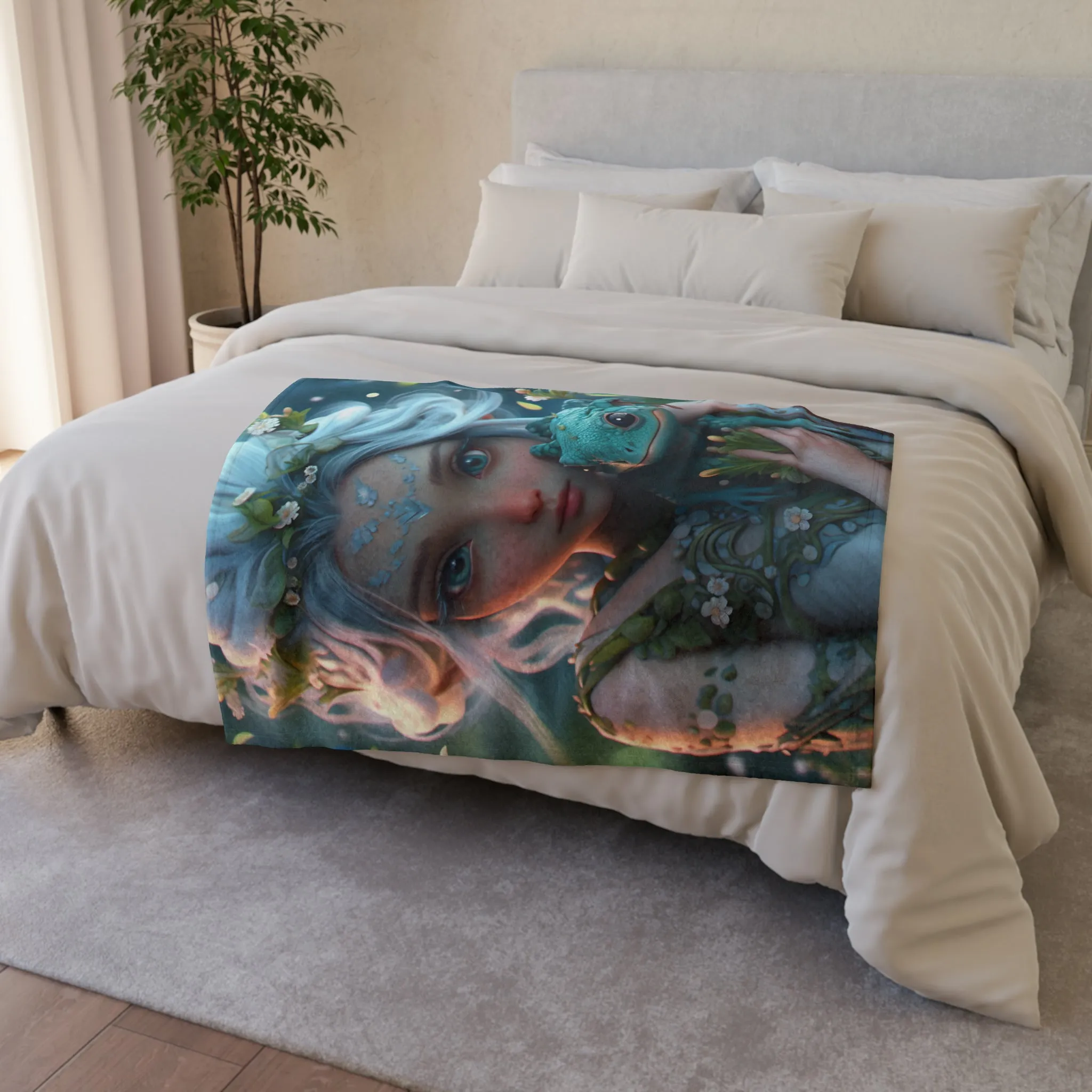 Fae land Companion Liz  Polyester BlanketSoft Polyester Blanket