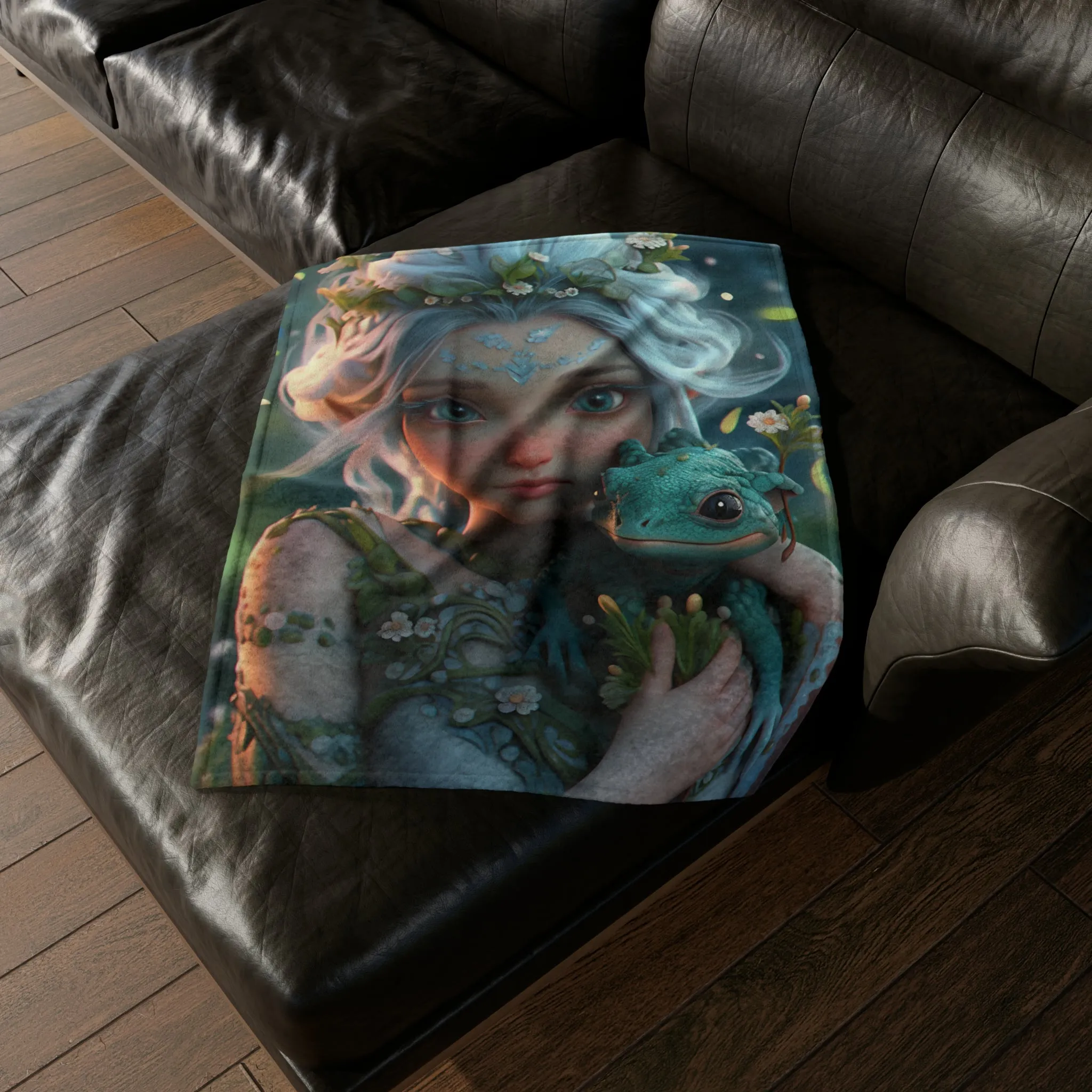 Fae land Companion Liz  Polyester BlanketSoft Polyester Blanket