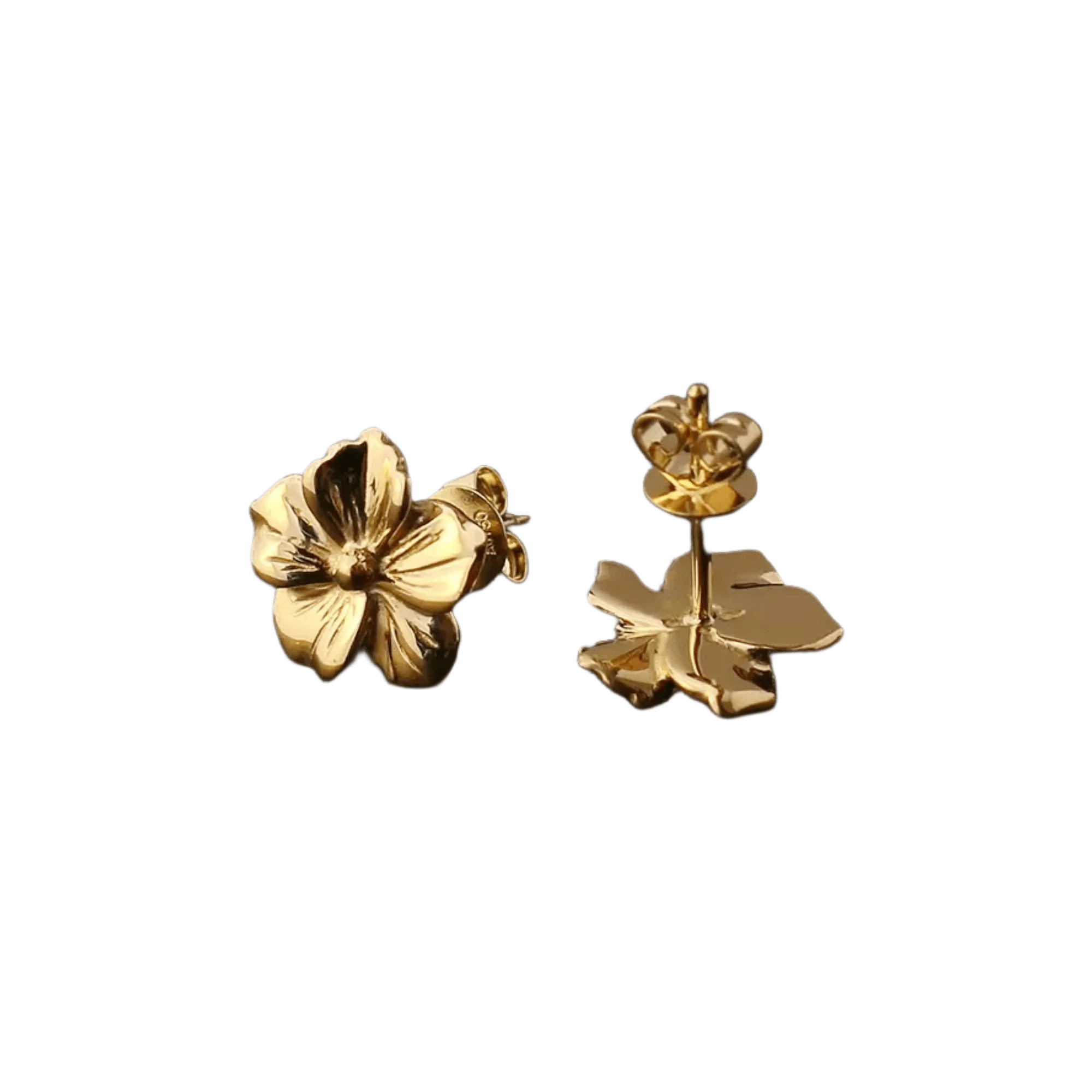 First Arrow's 18k Gold Flower M Pierced Earring