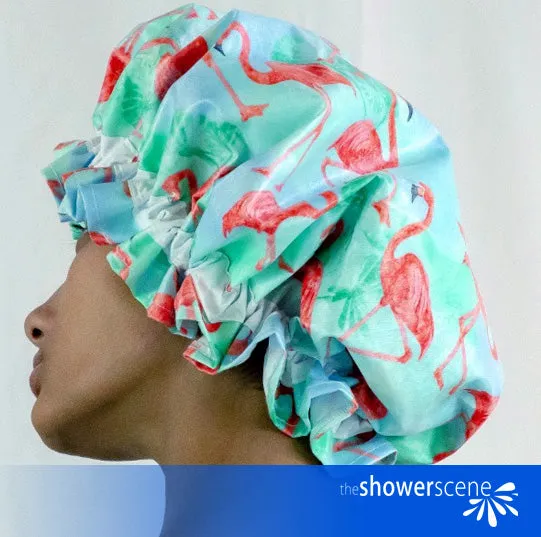 Flaunt Your Flamingos - Shower Cap / Shower Hat