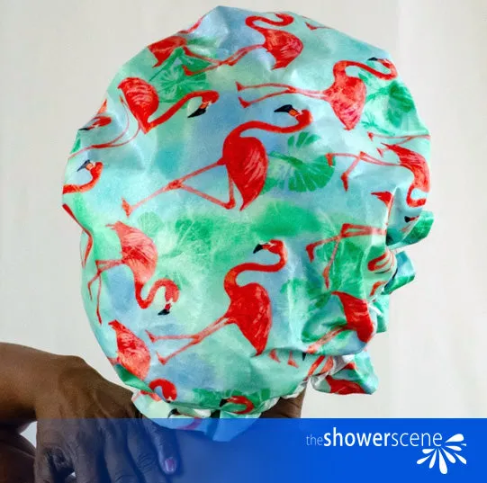 Flaunt Your Flamingos - Shower Cap / Shower Hat