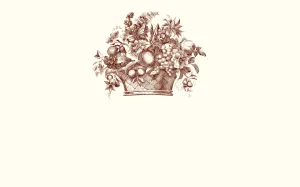 Floral Basket Place Card