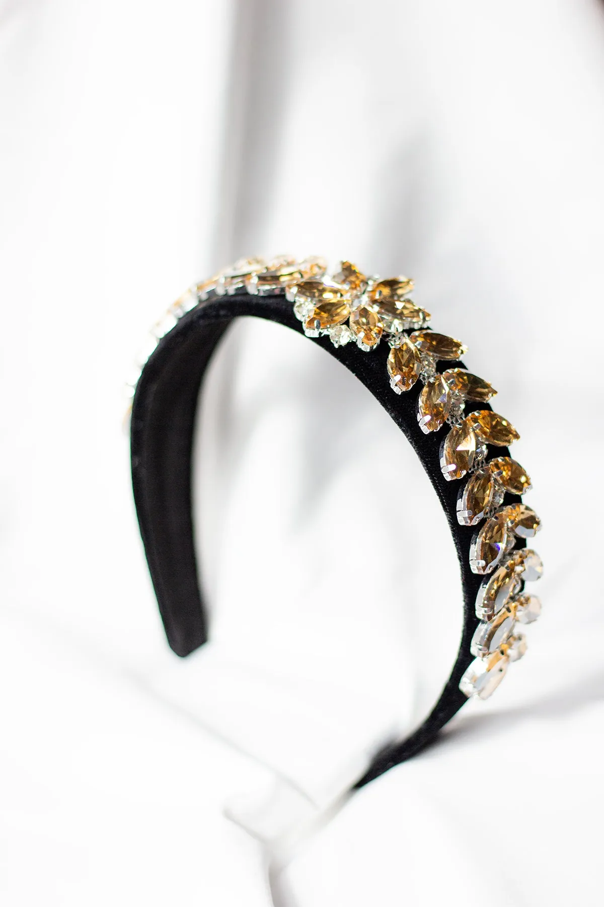 Floral Diamante Velvet Headband