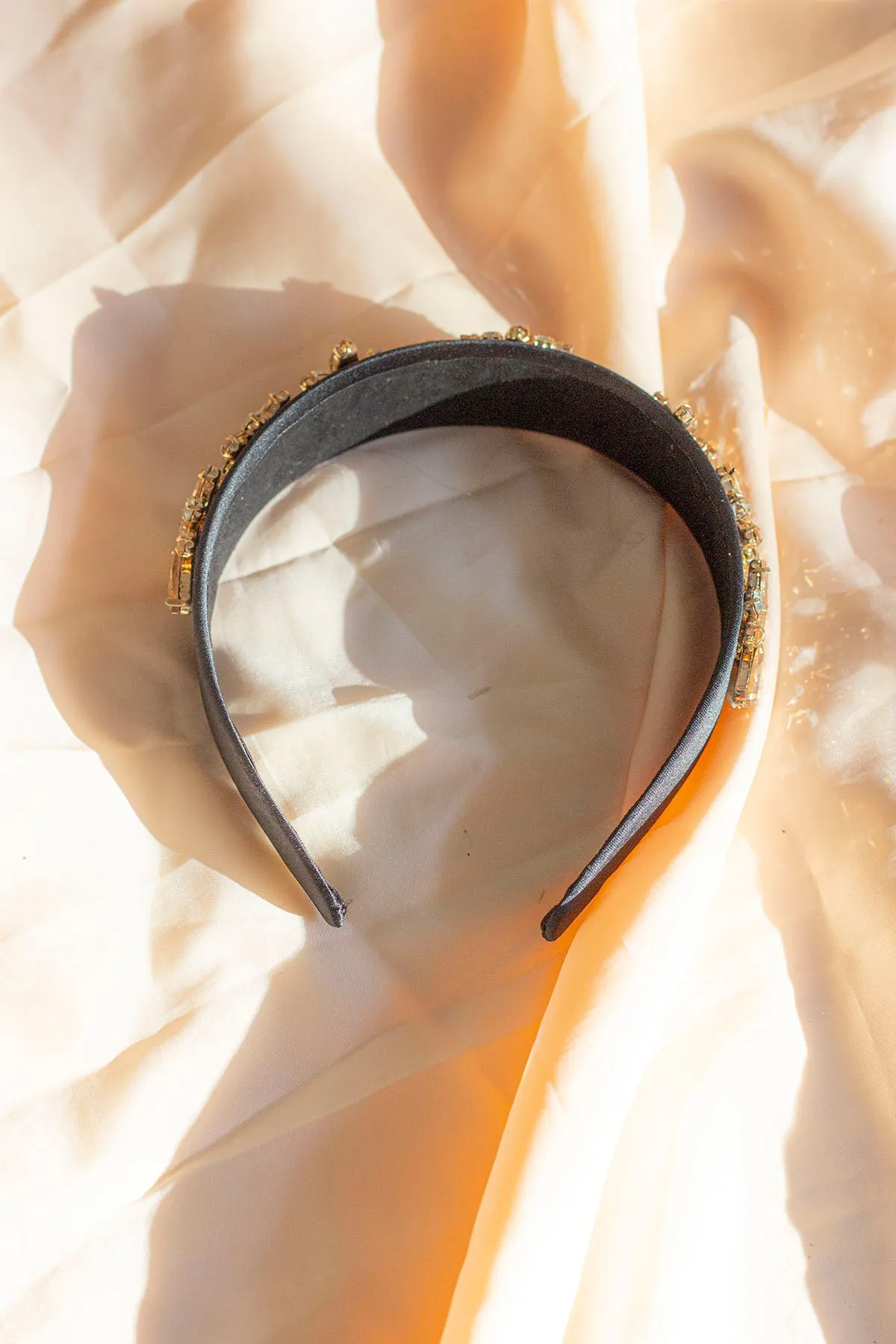 Floral Diamante Velvet Headband