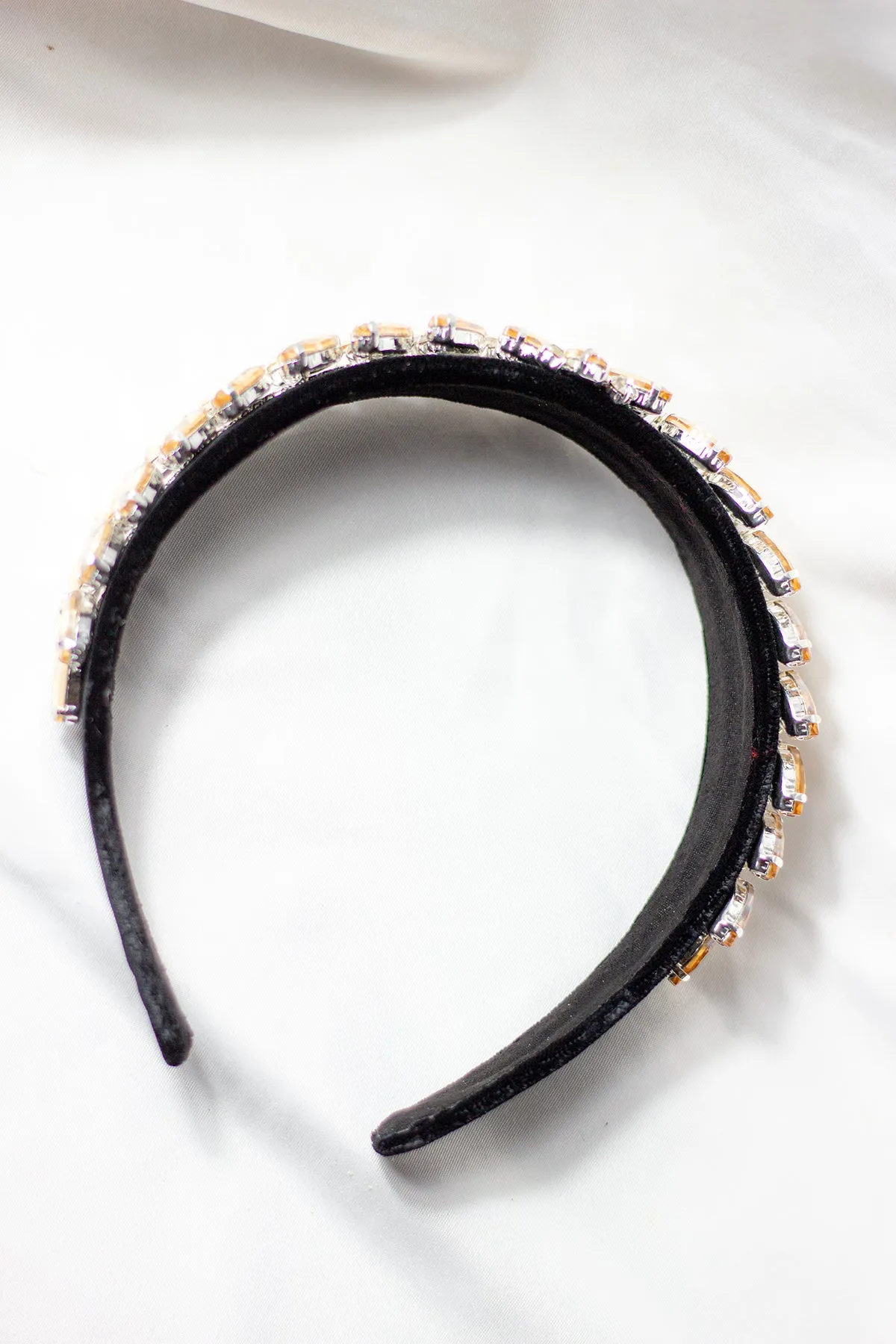 Floral Diamante Velvet Headband