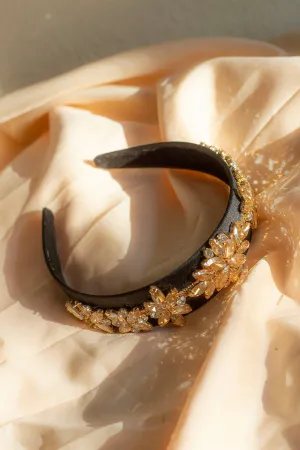 Floral Diamante Velvet Headband