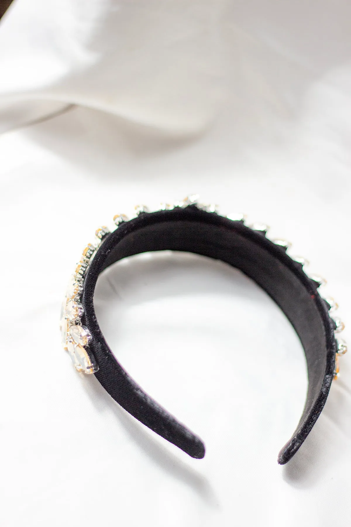 Floral Diamante Velvet Headband