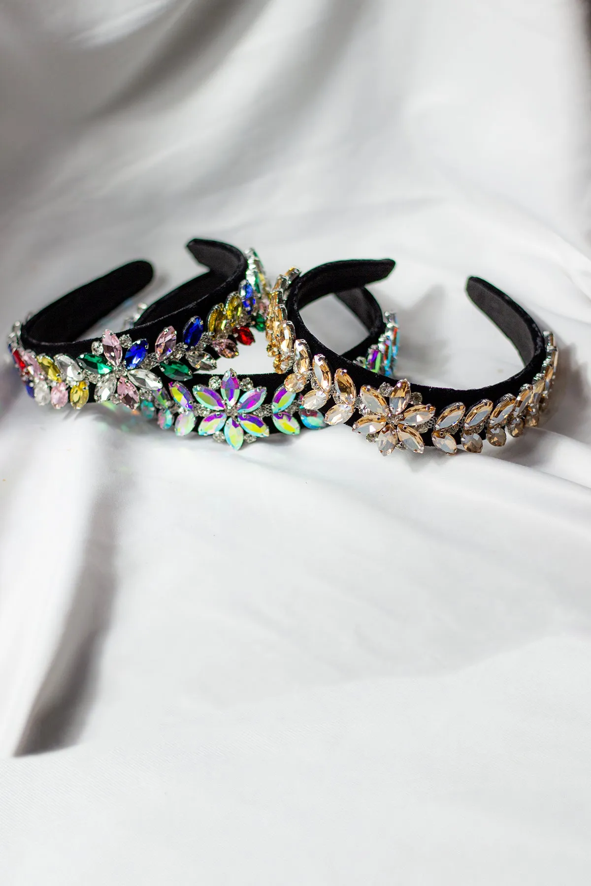 Floral Diamante Velvet Headband