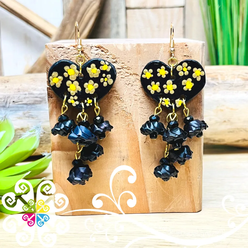 Floral Heart - Palm Earrings