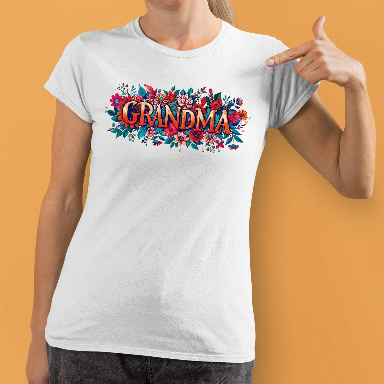 Flowers Grandma T-Shirt, Celebrate Mom, Nana Shirt, Floral Grandma Hoodie, Grandma Shirt, Mother's Day Gift For Grandma, Happy Mother's Day