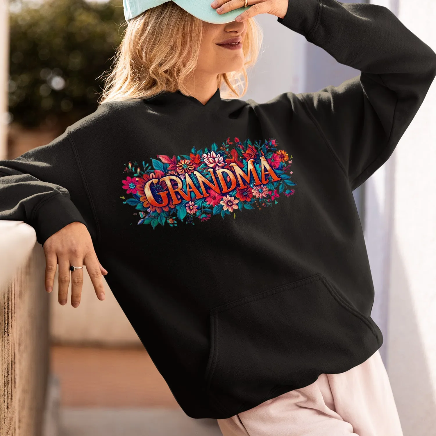 Flowers Grandma T-Shirt, Celebrate Mom, Nana Shirt, Floral Grandma Hoodie, Grandma Shirt, Mother's Day Gift For Grandma, Happy Mother's Day