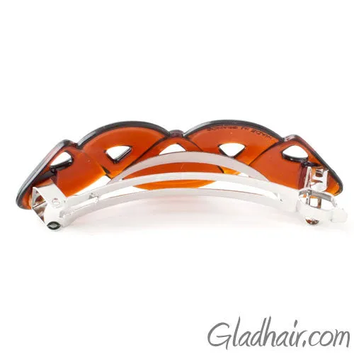 French Tortoise Plastic Triangles Barrette