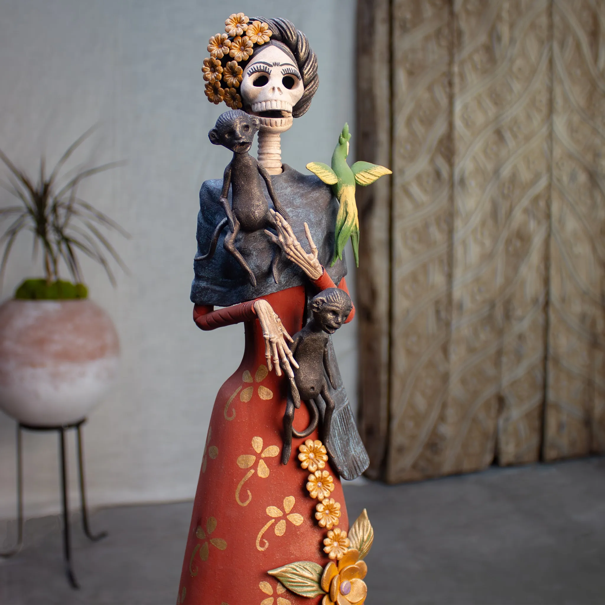 Frida Campesina Catrina | Hand Sculpted Catrina Figure