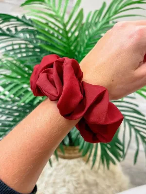 Game Day Solid Scrunchie - Burgundy