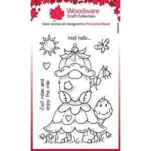 Garden Stroll 4x6” Clear Stamp Woodware FRS1043