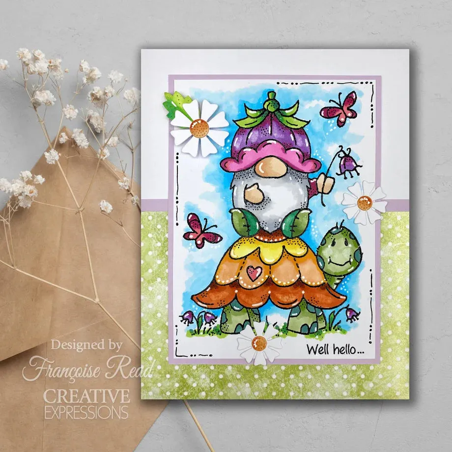 Garden Stroll 4x6” Clear Stamp Woodware FRS1043