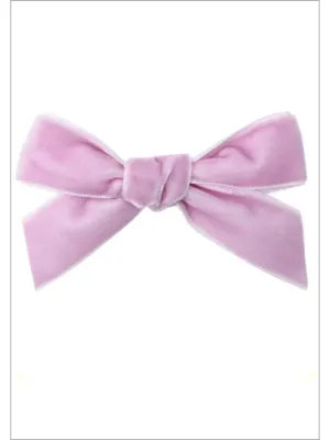 Girls Vivacious Velvet 2 Piece Hair Bows Clips