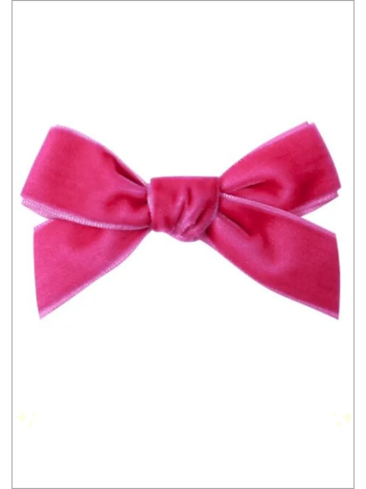 Girls Vivacious Velvet 2 Piece Hair Bows Clips