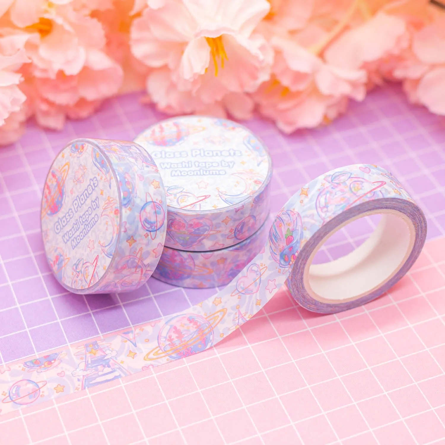 Glass Planets - washi tape