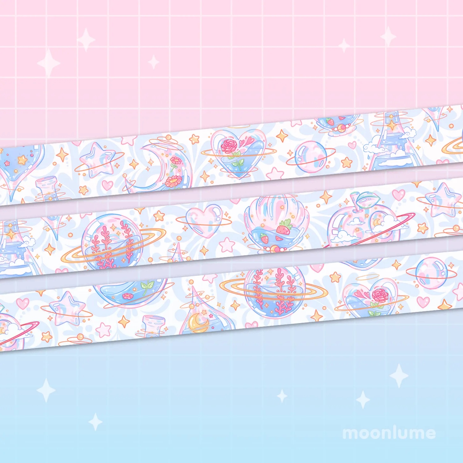Glass Planets - washi tape