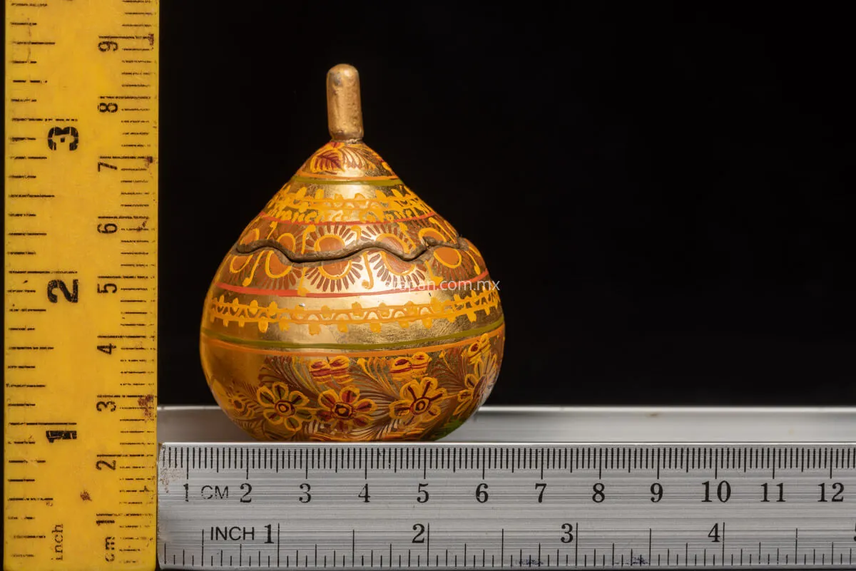 Gold Outlined Gourd by Master of Folk Art Chico Coronel