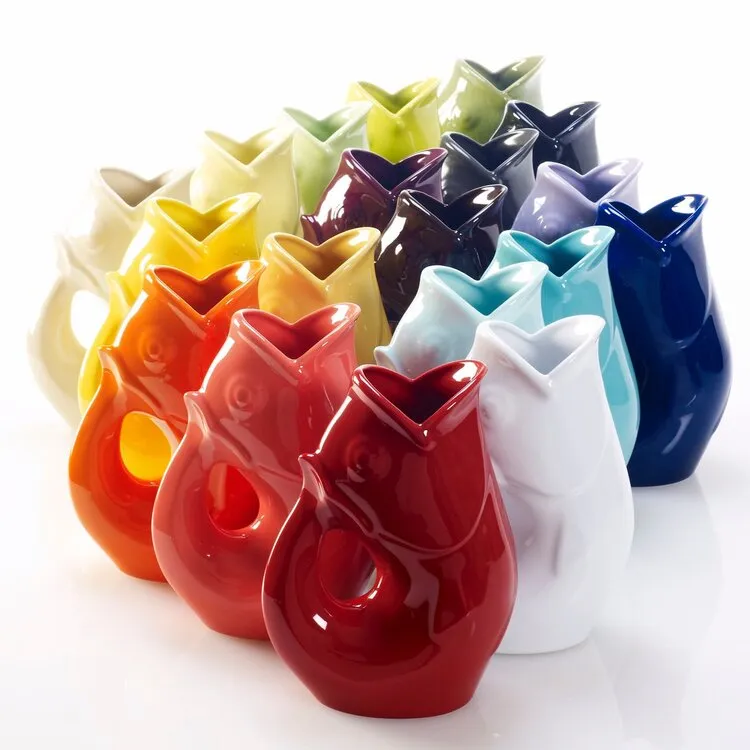 GurglePot Gurgling Fish Water Pitcher Colbalt