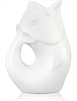 GurglePot Gurgling Fish Water Pitcher White