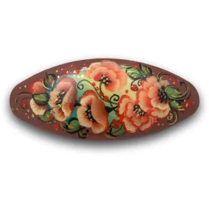 Handcrafted Hair Clip with Poppies